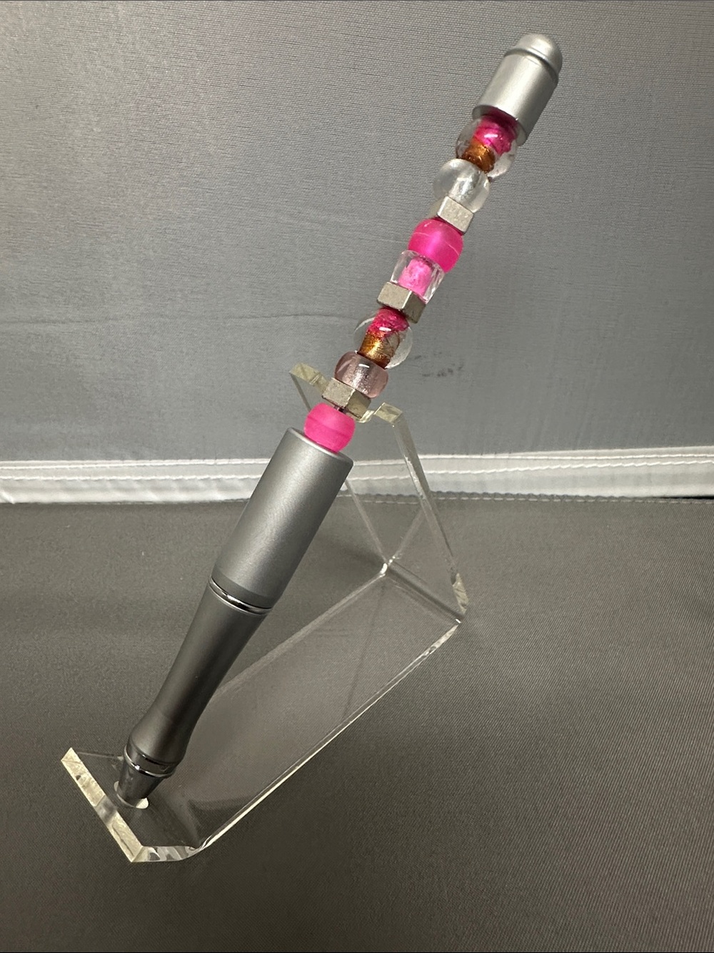 Beaded Pink Accent Stylus Pen